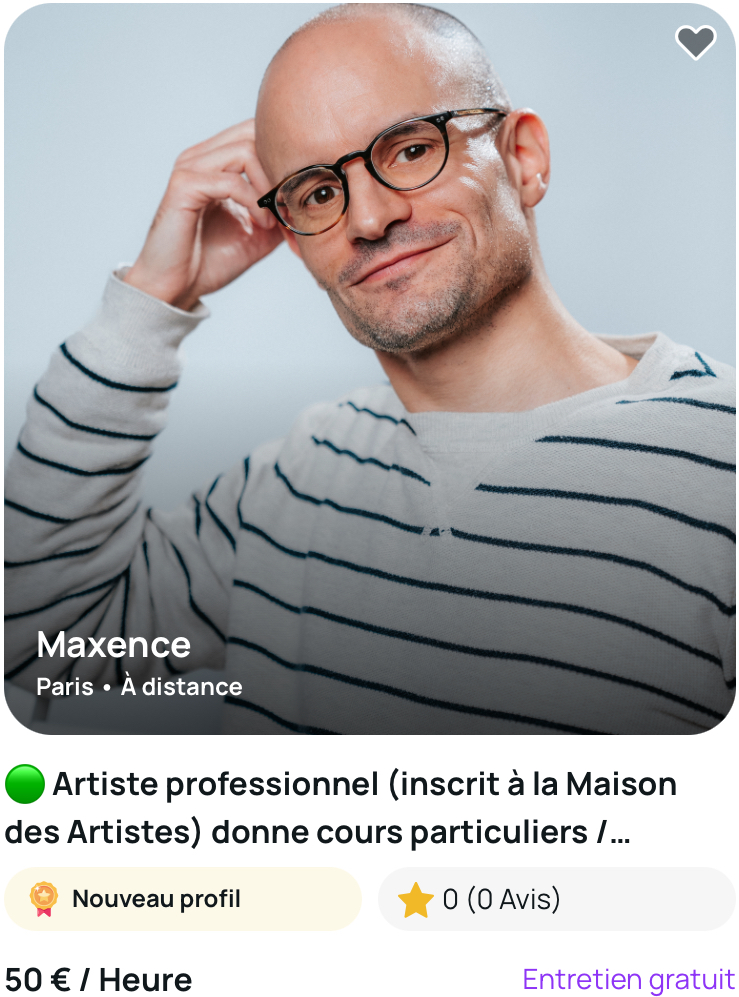 Maxence, professeur en art, vous propose de vous accompagner dans votre apprentissage du dessin et la peinture sur Paris et à distance